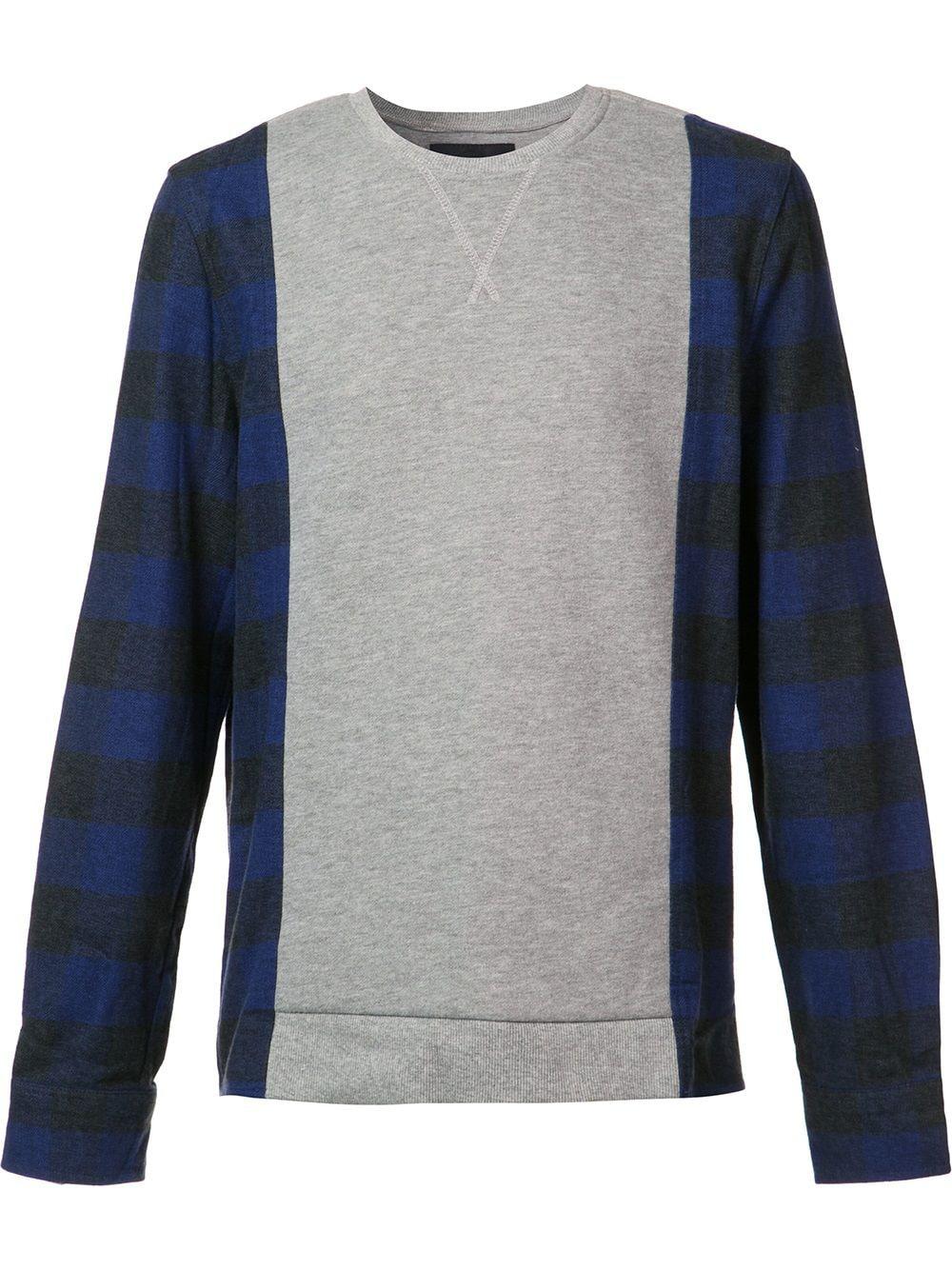 plaid sleeves sweatshirt by MOSTLY HEARD RARELY SEEN
