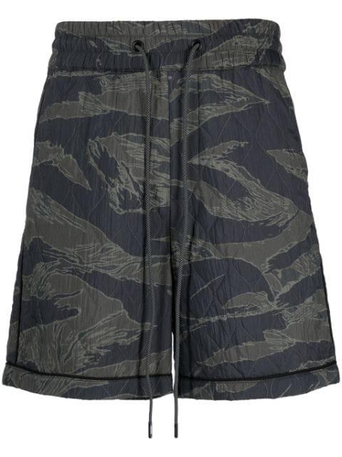 quilted camouflage track shorts by MOSTLY HEARD RARELY SEEN