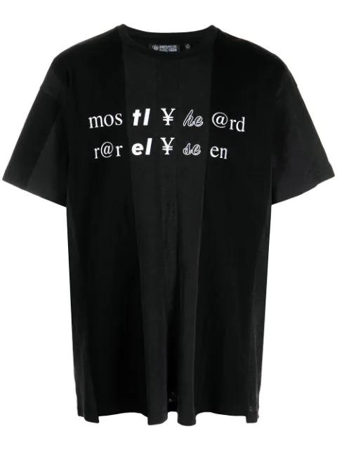 text print cottonT-shirt by MOSTLY HEARD RARELY SEEN