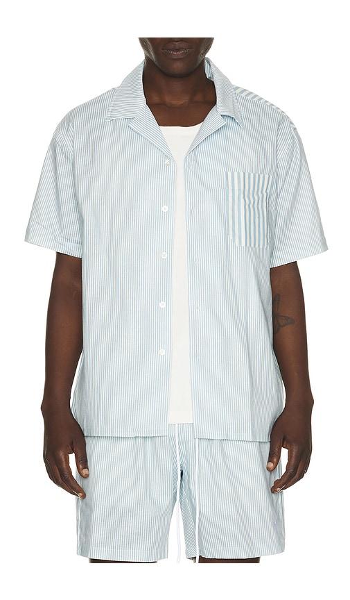 Motel Margarita Del Mar Button Up Shirt in Baby Blue by MOTEL MARGARITA