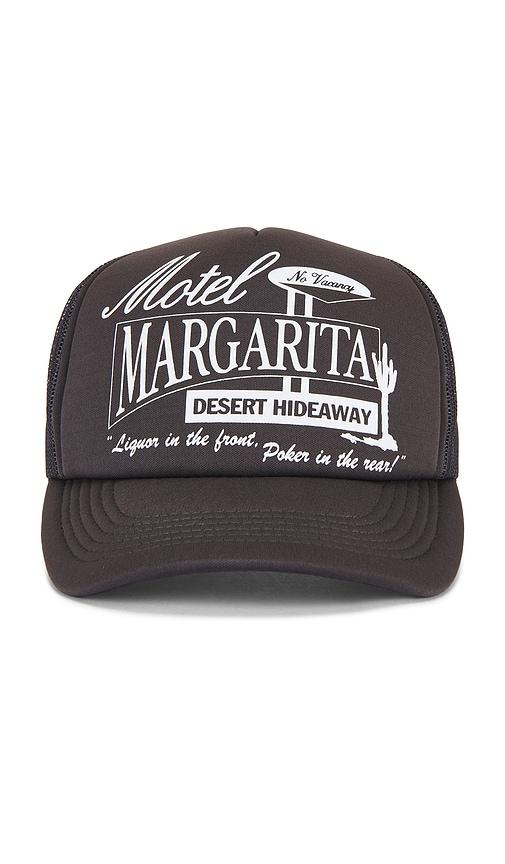 Motel Margarita Hideaway Trucker Hat in Black by MOTEL MARGARITA