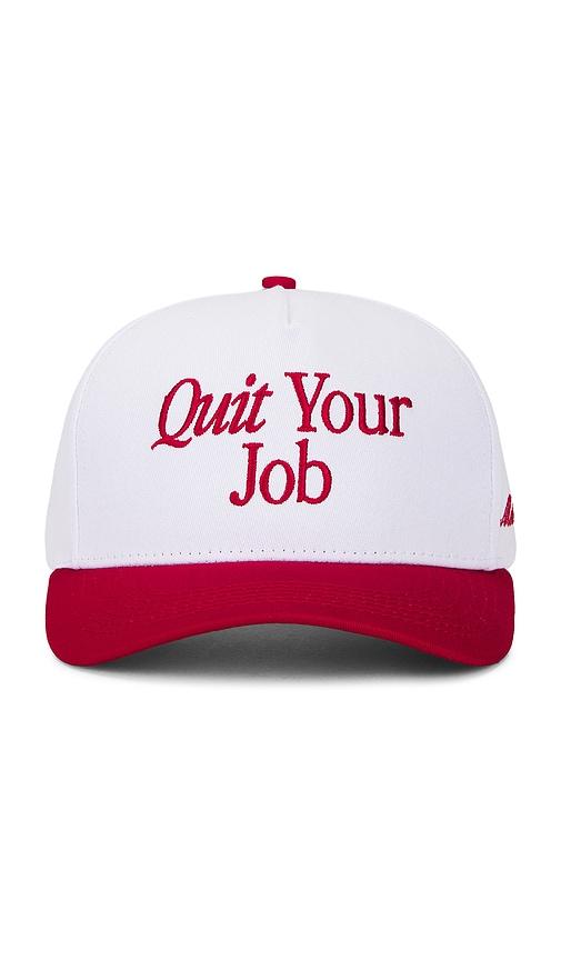 Motel Margarita Quit Your Job Snapback Hat in White by MOTEL MARGARITA