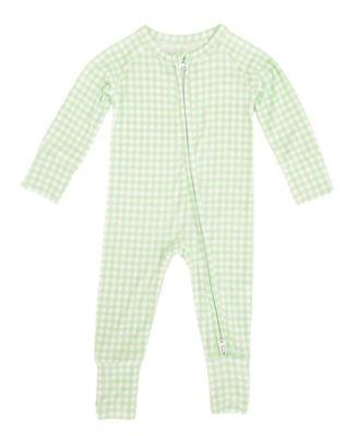 Boys' Pistachio Gingham Bamboo Sleeper - Baby by MOTETTE