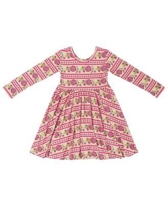 Girls' Pomegranate Soiree Bamboo Twirl Dress - Little Kid by MOTETTE