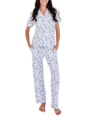 Porcelain Vine Bamboo Pajama Set by MOTETTE