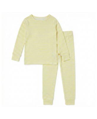 Unisex Lemon Stripe Pajama Set - Little Kid by MOTETTE