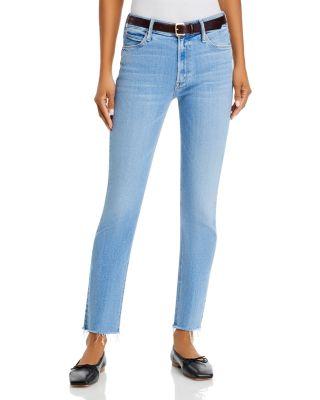 Dazzler Mid Rise Ankle Fray Jeans in Blessing in Disguise by MOTHER