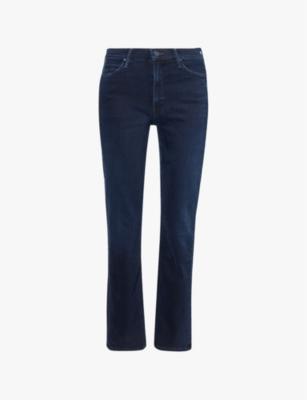Dazzler dark-wash slim-leg mid-rise stretch-denim jeans by MOTHER