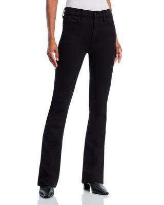 High Waisted Runaway Jeans in Black Black by MOTHER