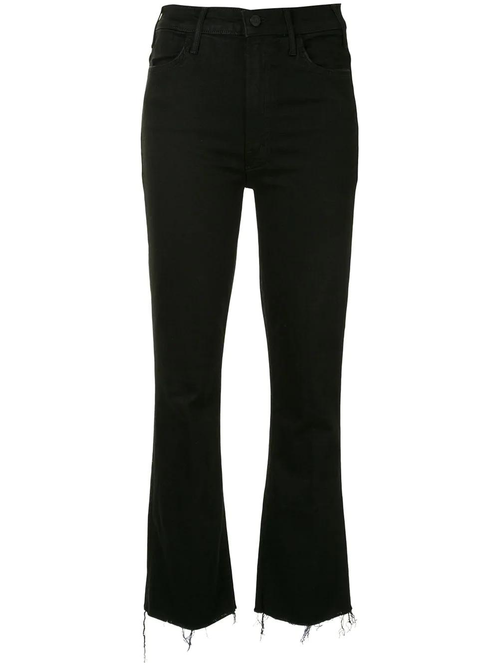 Hustler ankle-crop kick flare jeans by MOTHER