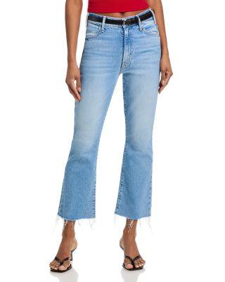 Lil Hustler High Rise Crop Fray Jeans in Sow Surreal by MOTHER