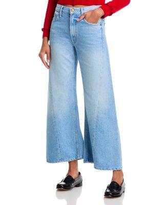 Lil Lemon Twist Sneak High Rise Wide Leg Jeans in Munchies by MOTHER