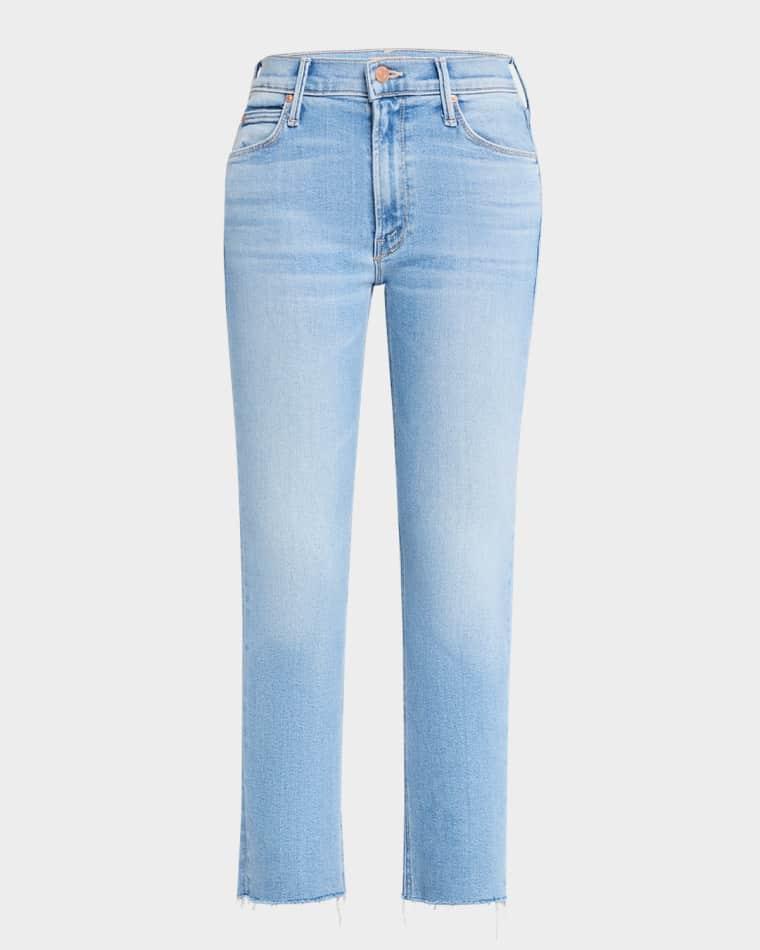 Lil' Mid-Rise Dazzler Ankle Fray Jeans by MOTHER