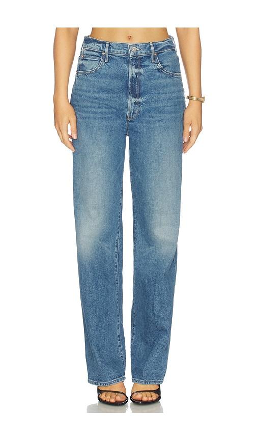MOTHER High Waisted Tunnel Vision Sneak Jeans in Blue by MOTHER