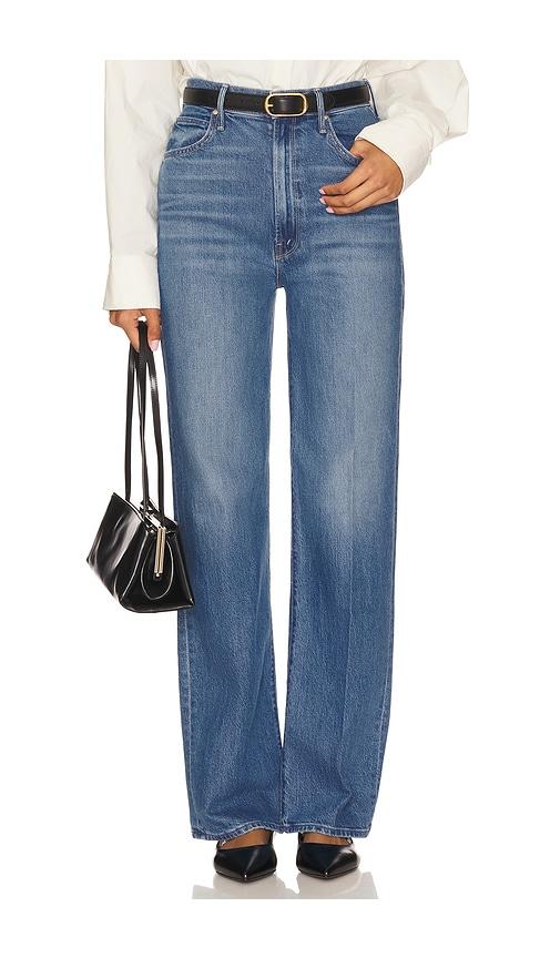 MOTHER High Waisted Tunnel Vision Sneak Jeans in Blue by MOTHER