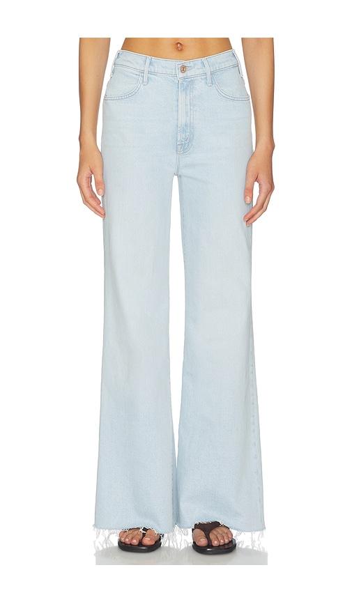 MOTHER Lil Petite Hustler Roller Skimp Fray Jeans in Blue by MOTHER
