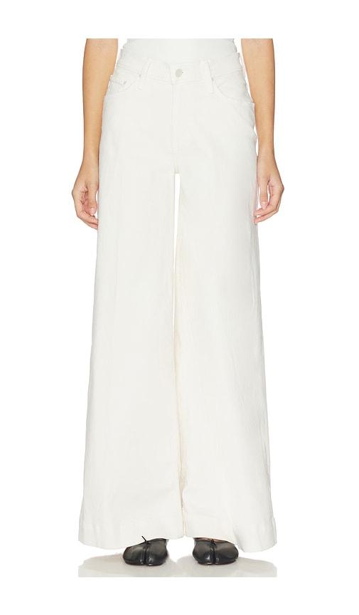 MOTHER Lil Petite Mid Rise Headliner Sneak Jeans in Cream by MOTHER