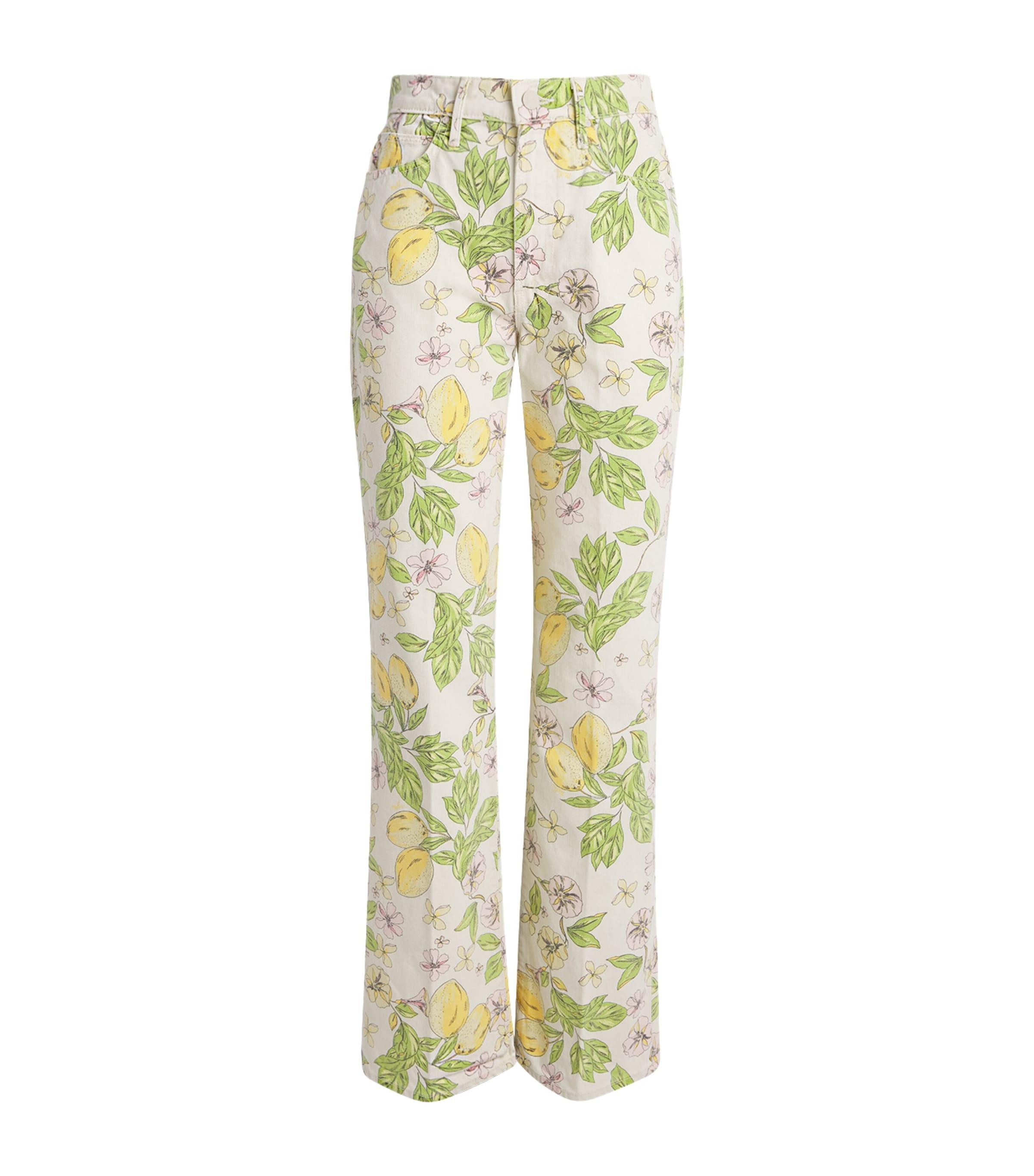 MOTHER Printed The Kick It Straight Jeans by MOTHER