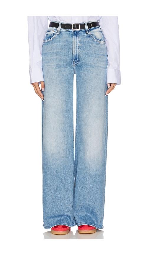 MOTHER The Ditcher Roller Zip Sneak Jeans in Blue by MOTHER