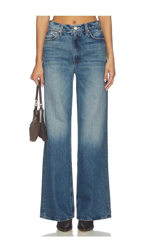 MOTHER The Ditcher Roller Zip Sneak Jeans in Blue by MOTHER