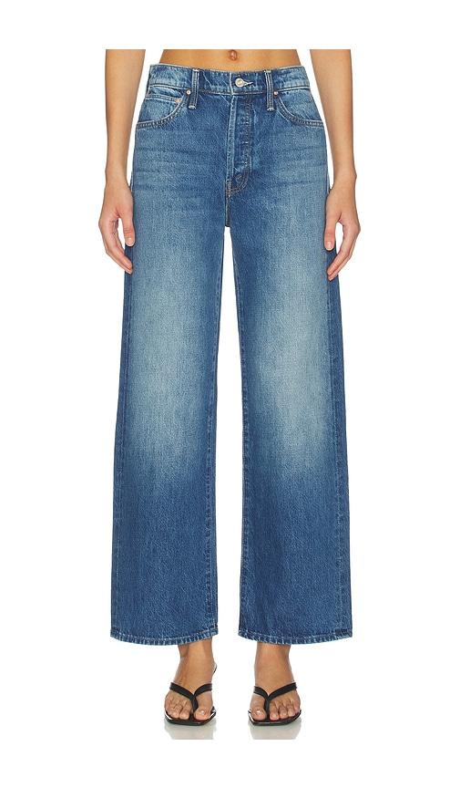 MOTHER The Dodger Button Flood Jeans in Blue by MOTHER
