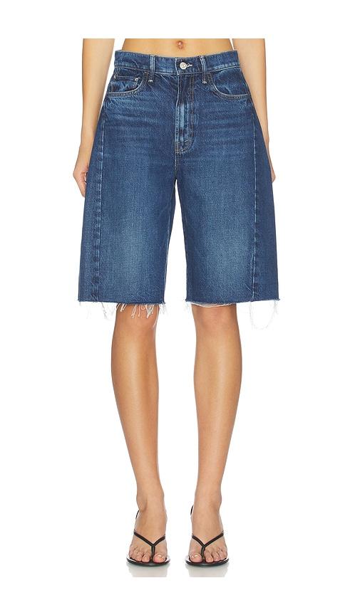 MOTHER The Half-pipe Bermuda Fray Short in Blue by MOTHER
