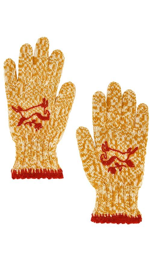 MOTHER The Handshake Gloves in Yellow, Red by MOTHER