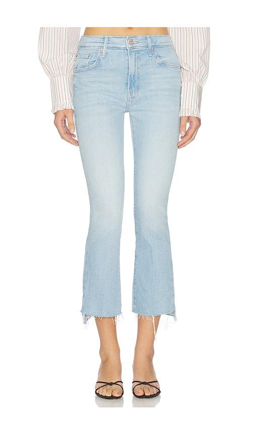 MOTHER The Insider Crop Step Fray Jeans in Blue by MOTHER