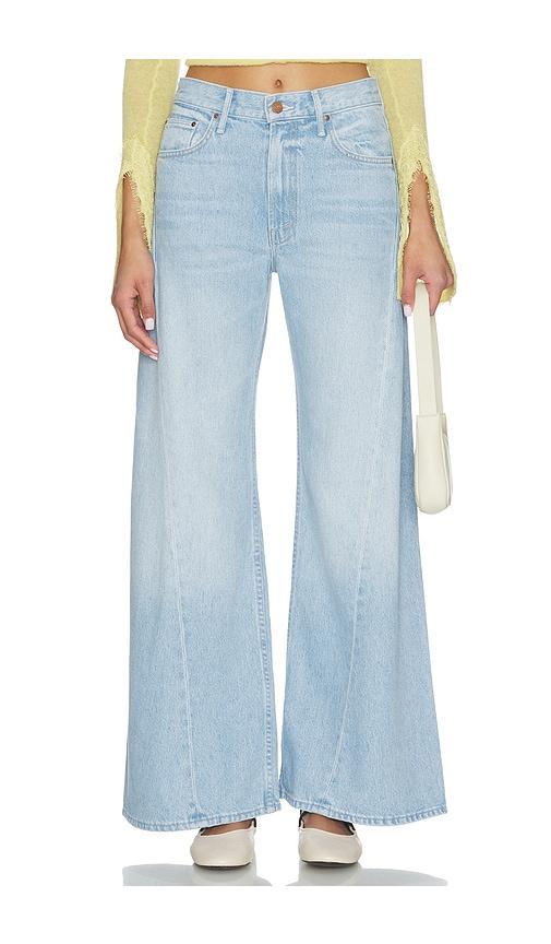 MOTHER The Lemon Twist Sneak Jeans in Baby Blue by MOTHER