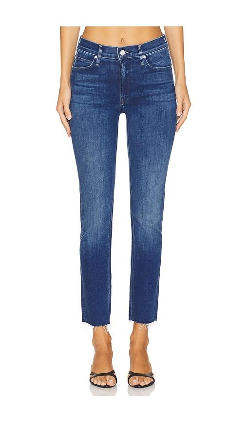 MOTHER The Mid Rise Dazzler Ankle Fray Jeans in Denim-Medium by MOTHER