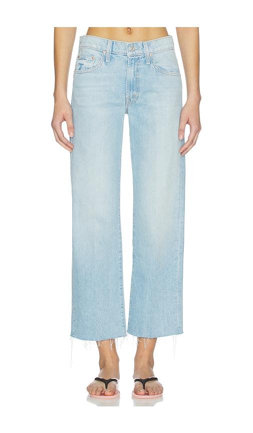 MOTHER The Mid Rise Rambler Zip Ankle Fray Jeans in Blue by MOTHER