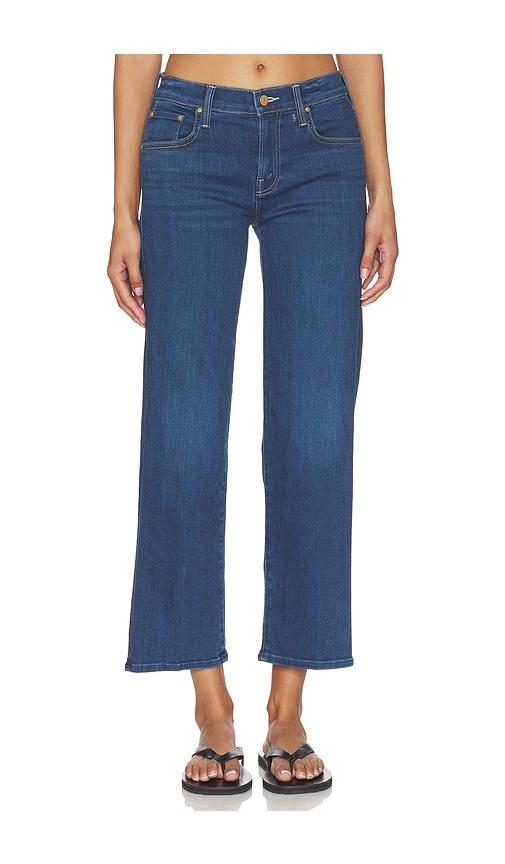 MOTHER The Mid Rise Rambler Zip Flood Jeans in Blue by MOTHER