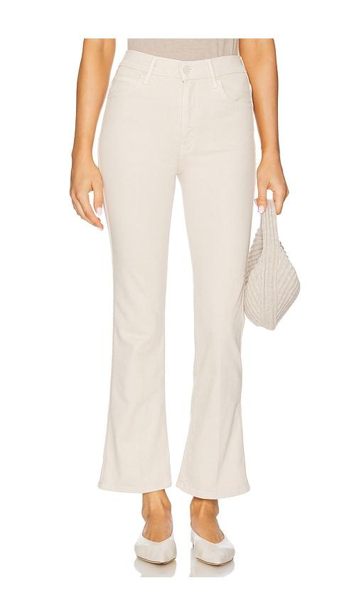 MOTHER The Mid Rise Smokin' Double Flood Jeans in Ivory by MOTHER