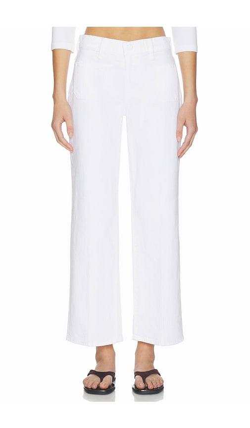 MOTHER The Patch Pocket Mid Rise Maven Ankle Jeans in Ivory by MOTHER