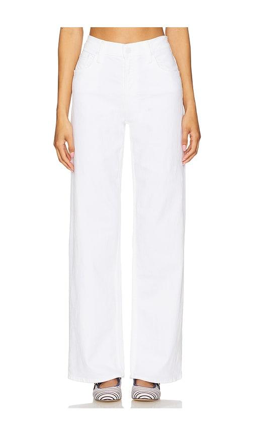 MOTHER The Spinner Zip Sneak Jeans in White by MOTHER