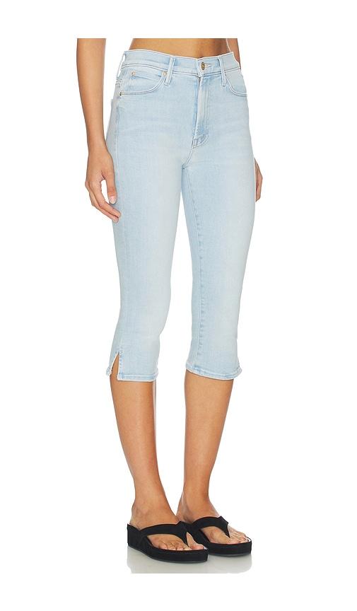 MOTHER The Stunner Zip Bunny Snip Jeans in Blue by MOTHER