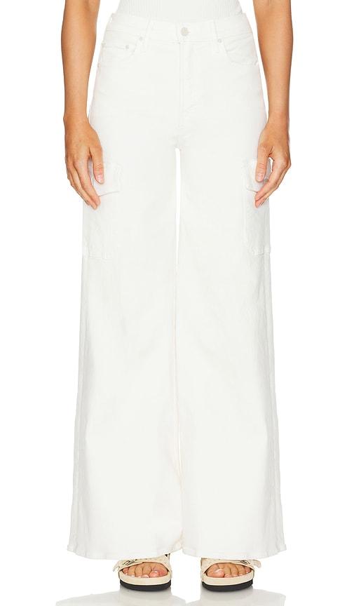 MOTHER The Undercover Cargo Sneak Jeans in White by MOTHER