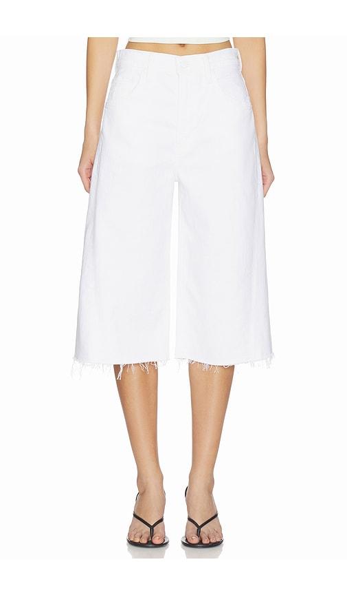 MOTHER The Whole Lot Zip Twist Fray Jeans in Ivory by MOTHER