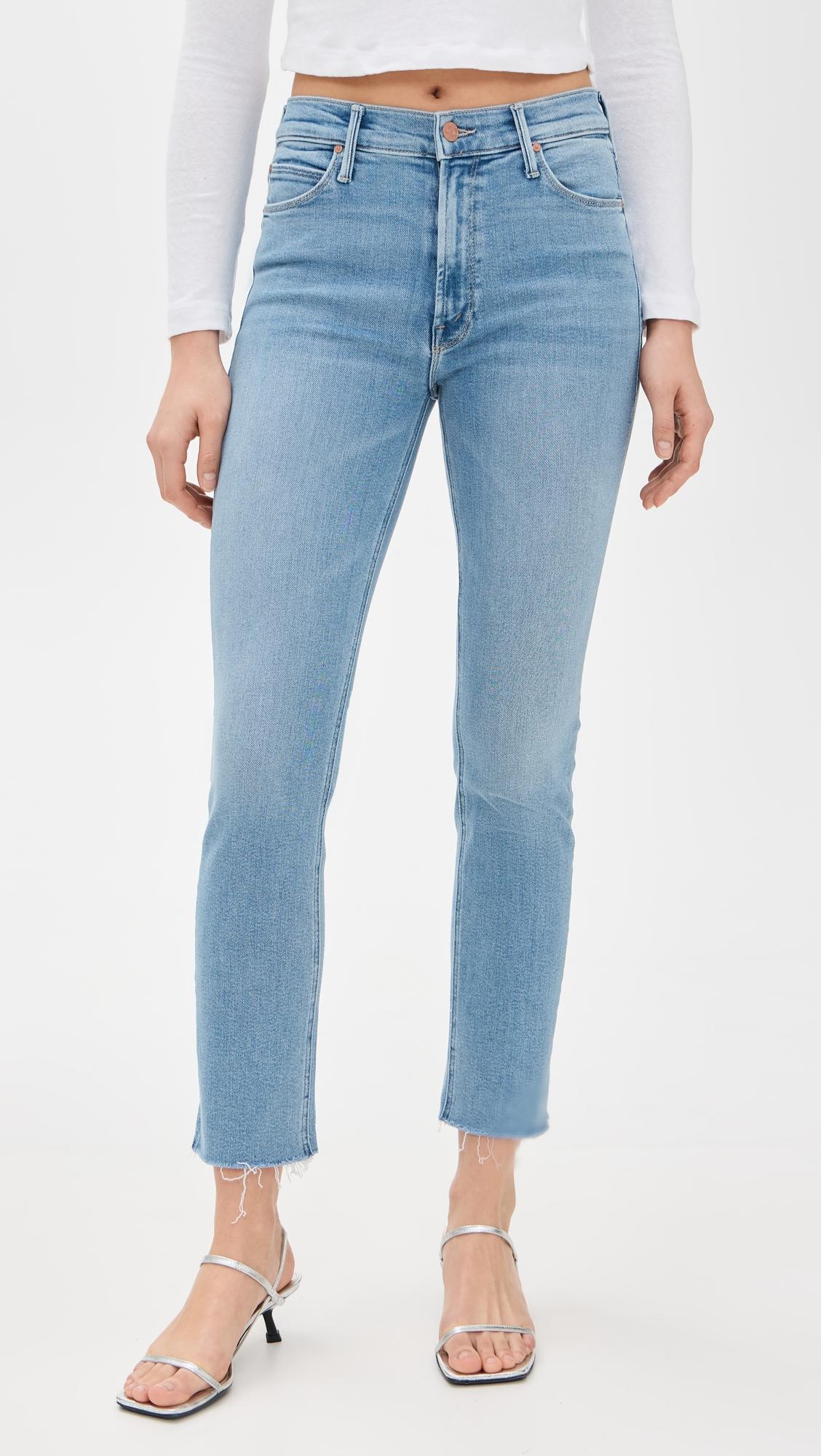 Mid Rise Dazzler Ankle Fray Jeans by MOTHER