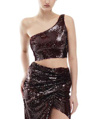 Lauren Sequins Crop Top by MOTHER OF ALL