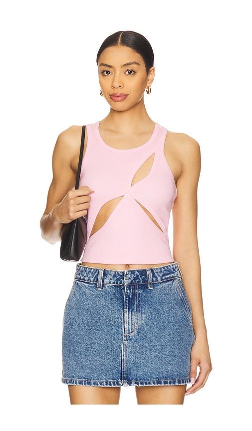Mother of All Ariel Rib Top in Pink by MOTHER OF ALL Mother of All Ariel Rib Top in Pink by MOTHER OF ALL