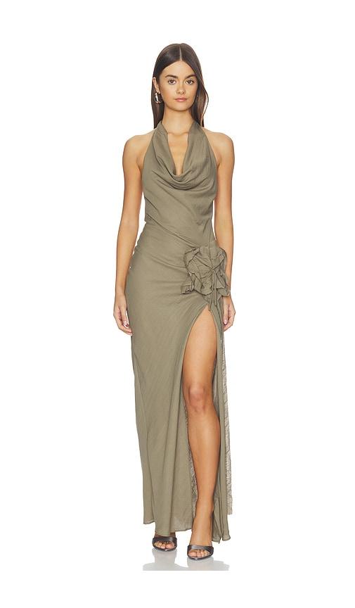 Mother of All Patsy Maxi Dress in Olive by MOTHER OF ALL