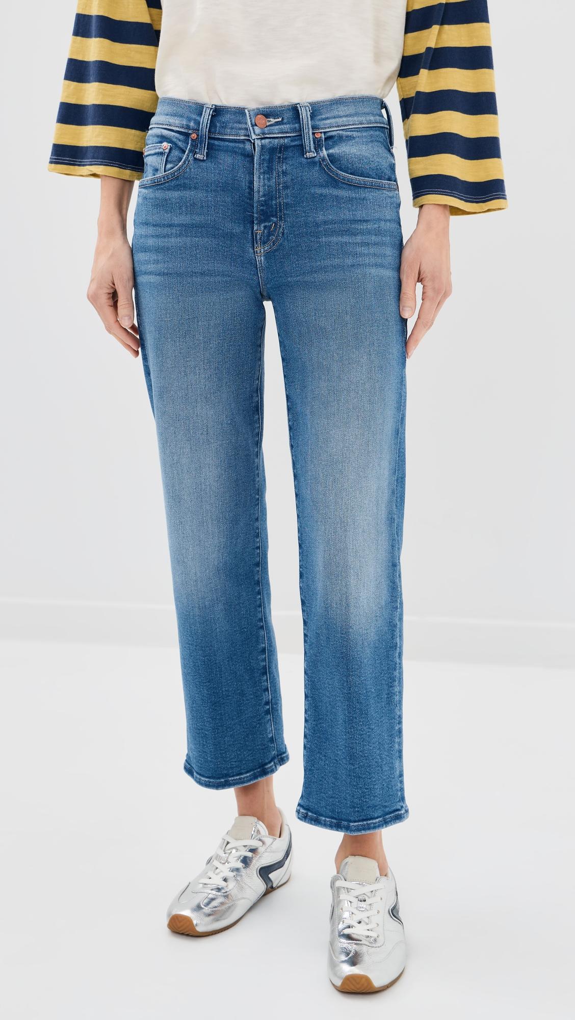 Petite The Lil Mid Rise Rambler Zip Ankle Jeans by MOTHER