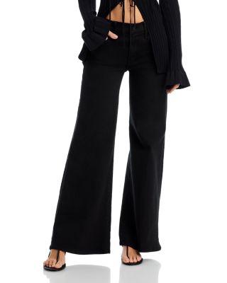 Petites The Lil Twister Sneak Jeans in Pitch by MOTHER