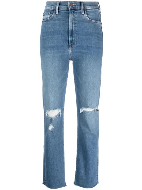 Rider high-rise straight-leg jeans by MOTHER