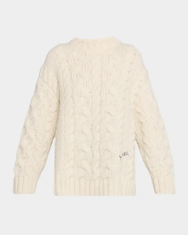 The Biggie Cable-Knit Sweater by MOTHER