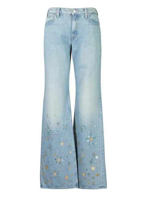 The Bookie Heel embellished jeans by MOTHER