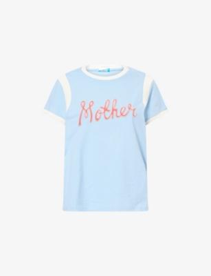 The Boxy Goodie Inset Cotton-Jersey T-Shirt by MOTHER