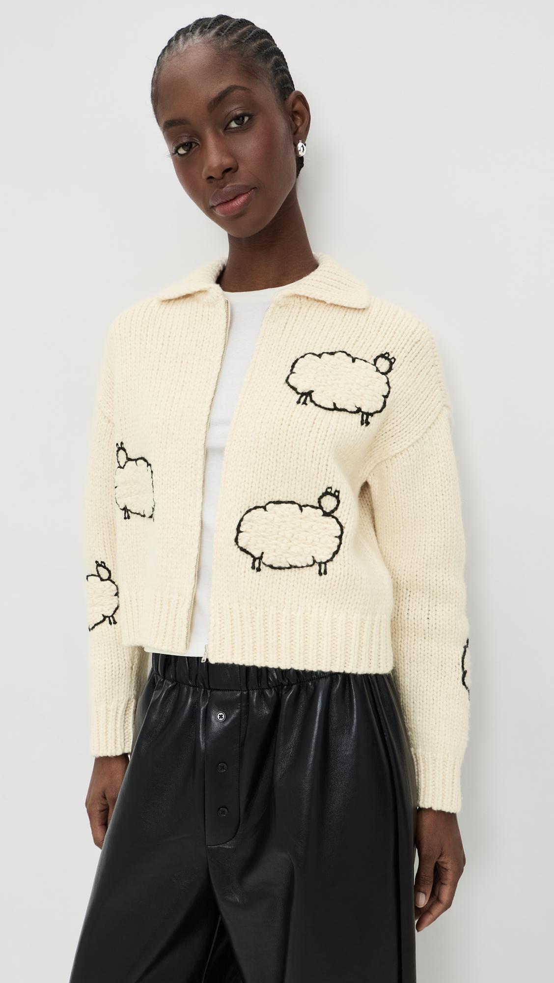 The Crop Raquette Cardigan by MOTHER