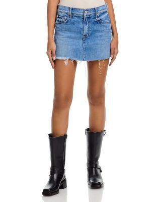 The Ditcher Mini Fray Denim Skirt by MOTHER